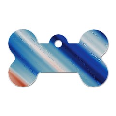 Blue White Dog Tag Bone (two Sides) by Sparkle