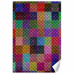 Random Colors Hexagon Canvas 20  X 30  by Sparkle