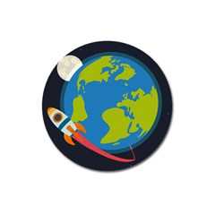 Spaceship Design Magnet 3  (round) by Vaneshart