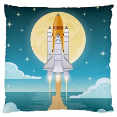 Space Exploration Illustration Standard Flano Cushion Case (one Side) by Vaneshart