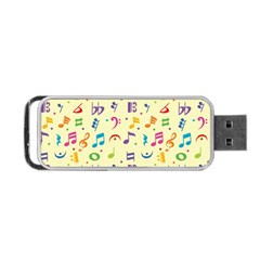 Seamless Pattern Musical Note Doodle Symbol Portable Usb Flash (one Side) by Vaneshart