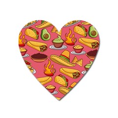 Seamless Pattern Mexican Food Hat Traditional Heart Magnet by Vaneshart