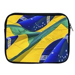 Brazil Flags Waving Background Apple iPad 2/3/4 Zipper Cases Front