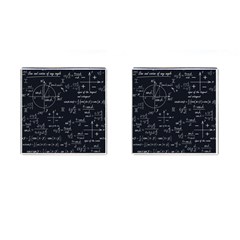 Mathematical Seamless Pattern With Geometric Shapes Formulas Cufflinks (square) by Vaneshart