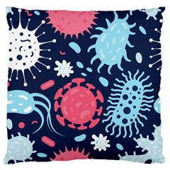 Seamless Pattern Microbes Virus Vector Illustration Standard Flano Cushion Case (one Side) by Vaneshart