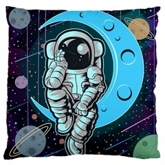 Astronaut Full Color Standard Flano Cushion Case (one Side) by Vaneshart