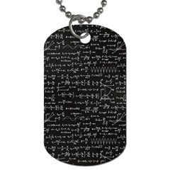 Math Equations Formulas Pattern Dog Tag (one Side) by Vaneshart