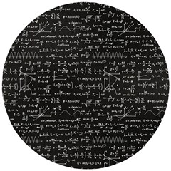 Math Equations Formulas Pattern Wooden Puzzle Round by Vaneshart