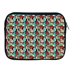 Swimmer 20s Blue Apple Ipad 2/3/4 Zipper Cases by snowwhitegirl