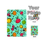 Various Fruits With Faces Seamless Pattern Playing Cards 54 Designs (Mini) Front - Club2