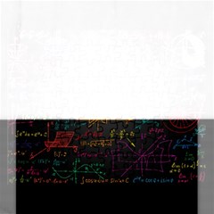 Mathematical Colorful Formulas Drawn By Hand Black Chalkboard Rectangular Jigsaw Puzzl by Vaneshart