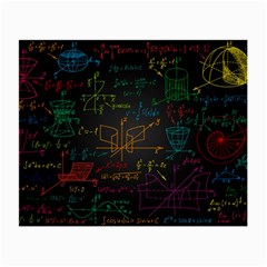 Mathematical Colorful Formulas Drawn By Hand Black Chalkboard Small Glasses Cloth (2 Sides) by Vaneshart