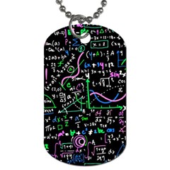 Math Linear Mathematics Education Circle Background Dog Tag (one Side) by Vaneshart