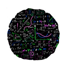 Math Linear Mathematics Education Circle Background Standard 15  Premium Round Cushions by Vaneshart