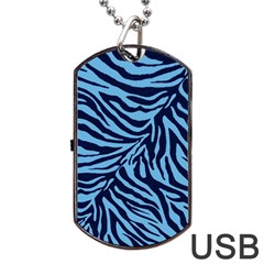 Zebra 3 Dog Tag Usb Flash (one Side) by dressshop