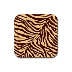 Zebra 2 Rubber Coaster (square)  by dressshop