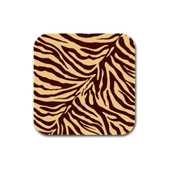 Zebra 2 Rubber Square Coaster (4 Pack)  by dressshop