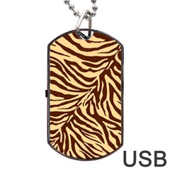 Zebra 2 Dog Tag Usb Flash (two Sides) by dressshop