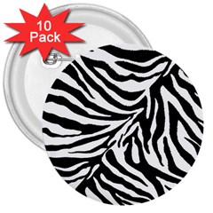 Zebra 1 3  Buttons (10 Pack)  by dressshop