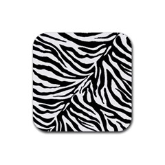 Zebra 1 Rubber Coaster (square)  by dressshop