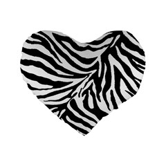 Zebra 1 Standard 16  Premium Heart Shape Cushions by dressshop