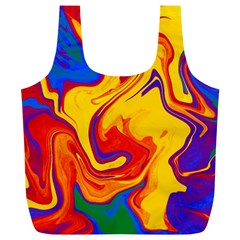 Gay Pride Swirled Colors Full Print Recycle Bag (xl) by VernenInk