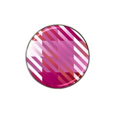 Lesbian Pride Diagonal Stripes Colored Checkerboard Pattern Hat Clip Ball Marker by VernenInk