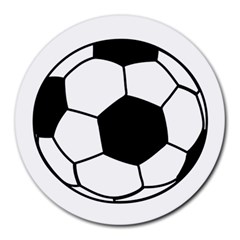 Soccer Lovers Gift Round Mousepads by ChezDeesTees