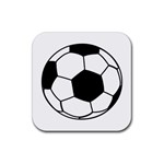 Soccer Lovers Gift Rubber Coaster (Square)  Front