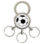 Soccer Lovers Gift 3-Ring Key Chain Front