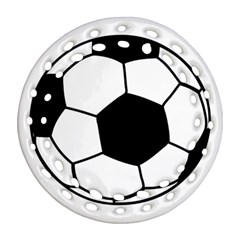 Soccer Lovers Gift Ornament (round Filigree) by ChezDeesTees