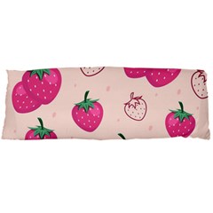 Seamless Strawberry Fruit Pattern Background Body Pillow Case Dakimakura (two Sides) by Vaneshart