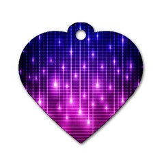 Shiny Stars Dog Tag Heart (one Side) by Sparkle