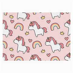 Cute-unicorn-rainbow-seamless-pattern-background Large Glasses Cloth by Vaneshart