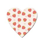 Strawberries-pattern-design Heart Magnet Front