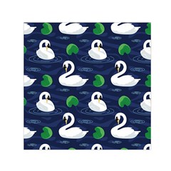 Swan Pattern Elegant Design Small Satin Scarf (square) by Vaneshart