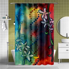 Flower Dna Shower Curtain 48  X 72  (small)  by RobLilly