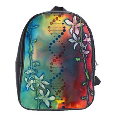 Flower Dna School Bag (large) by RobLilly