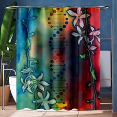 Flower Dna Shower Curtain 60  X 72  (medium)  by RobLilly