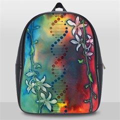 Flower Dna School Bag (large) by RobLilly