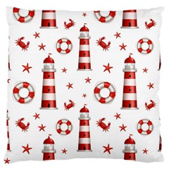 Nautical Seamless Pattern Large Flano Cushion Case (two Sides) by BangZart