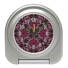 Seamless Pattern With Flowers Oriental Style Mandala Travel Alarm Clock by BangZart