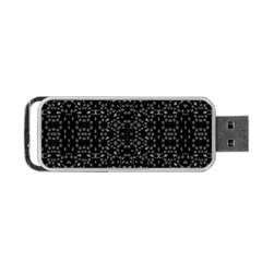 Black And White Tech Pattern Portable Usb Flash (two Sides) by dflcprintsclothing