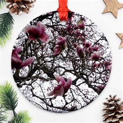 Saucer Magnolia Tree Ornament (round) by okhismakingart