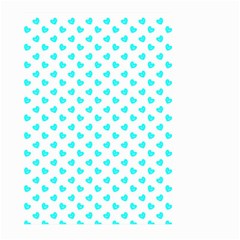 White Light Blue Hearts Pattern, Pastel Sky Blue Color Large Garden Flag (two Sides) by Casemiro