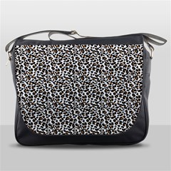 Leopard Spots Pattern, Geometric Dots, Animal Fur Print Messenger Bag by Casemiro