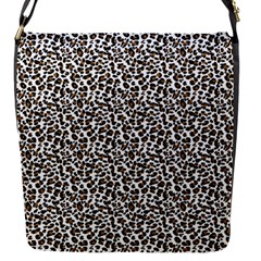 Leopard Spots Pattern, Geometric Dots, Animal Fur Print Flap Closure Messenger Bag (s) by Casemiro