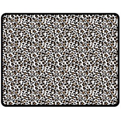 Leopard Spots Pattern, Geometric Dots, Animal Fur Print Double Sided Fleece Blanket (medium)  by Casemiro