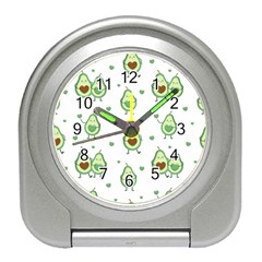 Cute Seamless Pattern With Avocado Lovers Travel Alarm Clock by BangZart