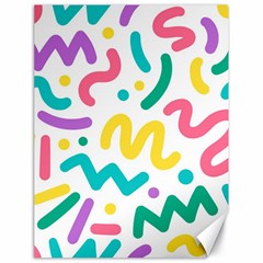 Abstract Pop Art Seamless Pattern Cute Background Memphis Style Canvas 18  X 24  by BangZart